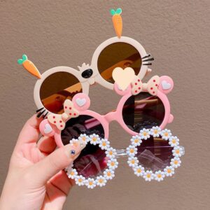 Cute Carrot Flower Novelty Sunglasses for Kids